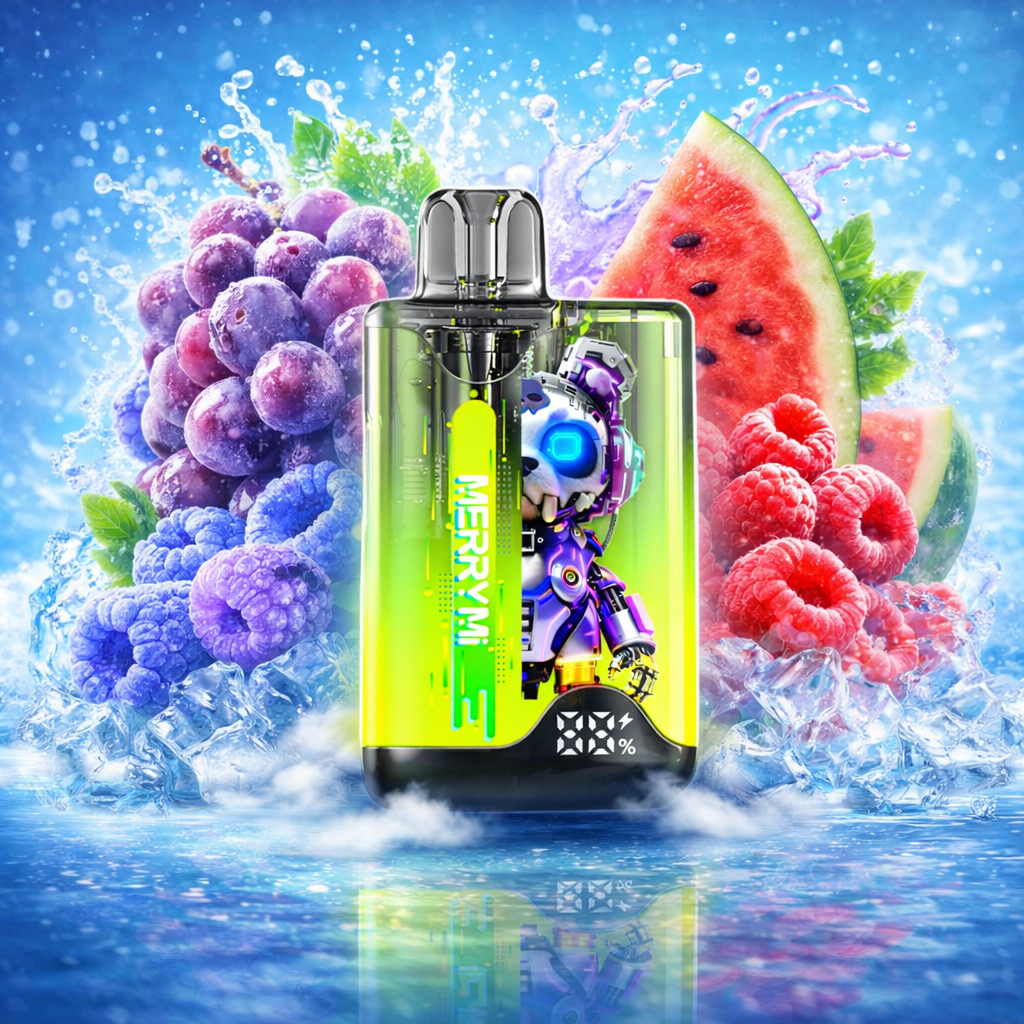 MerryMi Panda Pod 66K Grape Ice Blue Razz Ice Raspberry Watermelon